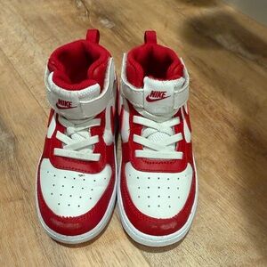Nike Kids Red and White Sneakers 10 C